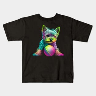 Neon Yorkie Kids T-Shirt